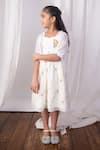 Shop_The Right Cut_White Organza Embroidery Butterfly Meadow Dress _Online_at_Aza_Fashions