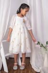 Buy_The Right Cut_White Organza Embroidery Butterfly Meadow Dress _at_Aza_Fashions
