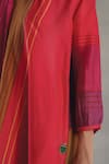 Roza_Pink Chanderi Round Neck Celeste Dress _at_Aza_Fashions