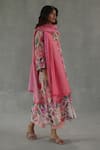 Shop Roza Pink Roseate Chanderi Stole at Aza Fashions Shop_Roza_Pink Roseate Chanderi Stole _at_Aza_Fashions