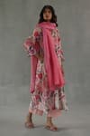 Buy Roza Pink Roseate Chanderi Stole at Aza Fashions Buy_Roza_Pink Roseate Chanderi Stole _at_Aza_Fashions
