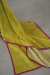 Buy_Roza_Yellow Viola Chanderi Floral Print Stole _Online_at_Aza_Fashions