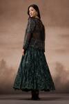 Shop_Falsa_Multi Color Chantelle Embroidery Open , Sweetheart Jacket And Skirt Set _at_Aza_Fashions