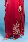 Kalista Red Viscose, Satin, Silk Beads, Sequins, Embroidery Round Neck Jeni Kurta Set Online at Aza Fashions Kalista_Red Viscose, Satin, Silk Beads, Sequins, Embroidery Round Neck Jeni Kurta Set _Online_at_Aza_Fashions