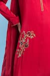 Buy Kalista Red Viscose, Satin, Silk Beads, Sequins, Embroidery Round Neck Jeni Kurta Set Online at Aza Fashions Buy_Kalista_Red Viscose, Satin, Silk Beads, Sequins, Embroidery Round Neck Jeni Kurta Set _Online_at_Aza_Fashions