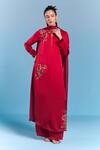Buy Kalista Red Viscose, Satin, Silk Beads, Sequins, Embroidery Round Neck Jeni Kurta Set at Aza Fashions Buy_Kalista_Red Viscose, Satin, Silk Beads, Sequins, Embroidery Round Neck Jeni Kurta Set _at_Aza_Fashions