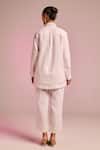 Shop Kalista Off White Cotton, Linen Embroidery Collared Lisa Pant Set at Aza Fashions Shop_Kalista_Off White Cotton, Linen Embroidery Collared Lisa Pant Set _at_Aza_Fashions
