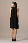 Shop_Namrata Joshipura_Black Georgette Embroidery Halter Neck Fern Dress _at_Aza_Fashions