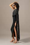 Buy_Namrata Joshipura_Black Jersey One Shoulder Gown _Online_at_Aza_Fashions