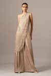 Buy_Namrata Joshipura_Blush Applique One Shoulder Fern Jumpsuit _at_Aza_Fashions