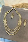 Buy_Prestones_Gold Plated Pearls Finish Layered Necklace Set _at_Aza_Fashions
