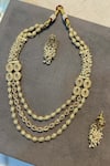 Prestones_Gold Plated Pearls Finish Layered Necklace Set _Online_at_Aza_Fashions