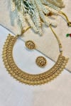 Buy_Prestones_Gold Plated Finish Temple Necklace Set _at_Aza_Fashions