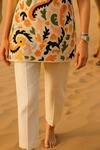 Samatvam By Anjali Bhaskar_Cream Embroidery Round Neck Khwaab Tunic With Pant _Online_at_Aza_Fashions