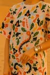 Shop_Samatvam By Anjali Bhaskar_Cream Embroidery Round Neck Khwaab Tunic With Pant _Online_at_Aza_Fashions