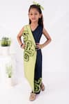 Toplove_Lime Taffeta, Cotton, Twill Fringe Twirl And jumpsuit _Online_at_Aza_Fashions