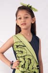 Buy_Toplove_Lime Taffeta, Cotton, Twill Fringe Twirl And jumpsuit _Online_at_Aza_Fashions