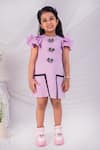 Buy_Toplove_Lilac Crepe Bows Charm Dress _at_Aza_Fashions