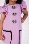 Toplove_Lilac Crepe Bows Charm Dress _Online_at_Aza_Fashions