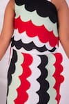 Toplove_Multi Color Neoprene Scallop Pop Skirt Set _Online_at_Aza_Fashions