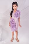 Buy_Toplove_Lavender Ruffles Trench Dress _at_Aza_Fashions