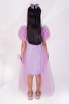 Shop_Toplove_Lavender Fur, Net Pearls Flutter Side Trail Dress _at_Aza_Fashions