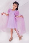 Buy_Toplove_Lavender Fur, Net Pearls Flutter Side Trail Dress _Online_at_Aza_Fashions