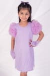 Buy_Toplove_Lavender Fur, Net Flutter Dress _at_Aza_Fashions