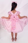 Shop_Toplove_Pink Satin, Organza Beads, Pearls, Sequins Spring Meadow Dress _at_Aza_Fashions