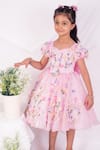 Buy_Toplove_Pink Satin, Organza Beads, Pearls, Sequins Spring Meadow Dress _Online_at_Aza_Fashions