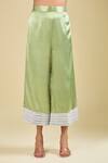 Archana Shah_Green Embroidery, Zari Split V-neck Butta Kurta Set _Online_at_Aza_Fashions