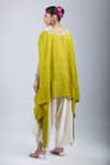Shop_Prisho_Green Embroidery Round Neck 3d Flower Kaftan And Pant Set _at_Aza_Fashions