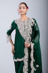 Buy_Prisho_Green Embroidery Round Neck Kurta Set _Online_at_Aza_Fashions