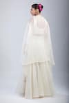 Shop_Prisho_White Pearls, Embroidery Round , Open Resham Skirt Set _at_Aza_Fashions
