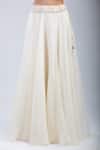 Prisho_White Pearls, Embroidery Round , Open Resham Skirt Set _at_Aza_Fashions