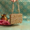 Shop_Bhavna Kumar_Gold Embroidery Kundan Box Clutch 