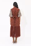 Shop_Aapro_Brown Cotton Multi Colour And Dress _at_Aza_Fashions