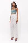 Buy_Aapro_Blue Cotton Square Neck Aveline Multi Colour Bustier And Pant Set _Online_at_Aza_Fashions