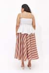 Shop_Aapro_White Cotton Terra Multi Colour Peplum Top And Skirt Set _at_Aza_Fashions
