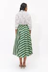 Shop_Aapro_White Cotton Collared Gaia Block Printed Skirt Set _at_Aza_Fashions
