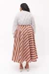 Shop_Aapro_White Cotton Collared Roselle Multi Colour Hand Block Printed Skirt Set _at_Aza_Fashions
