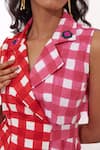 Shop_Aapro_Red Cotton Notched Neck Multi Colour Amaris Dress _Online_at_Aza_Fashions
