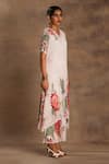 Buy_Preeti Mehta_Ivory Georgette, Viscose Embroidery Round Neck Moonlight Pearl Kurta And Pant Set _Online_at_Aza_Fashions