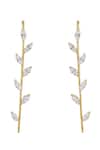 Shop_Sica Jewellery_White Stones 925 Silver Myrtle Earcuffs _at_Aza_Fashions