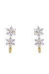 Shop_Sica Jewellery_White Stones 925 Silver Rohira Earrings _at_Aza_Fashions