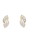 Shop_Sica Jewellery_Gold Plated Stones 925 Silver Jalapa Earrings _at_Aza_Fashions