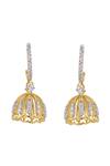Shop_Sica Jewellery_White Crystals 925 Silver More Earrings _at_Aza_Fashions