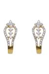 Shop_Sica Jewellery_White Diamonds 925 Silver Sparsh Earrings _at_Aza_Fashions