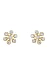 Shop_Sica Jewellery_White Stones 925 Silver Holly Earrings _at_Aza_Fashions