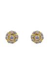 Shop_Sica Jewellery_Gold Plated Imitation Diamonds 925 Silver Waheeda Earrings _at_Aza_Fashions